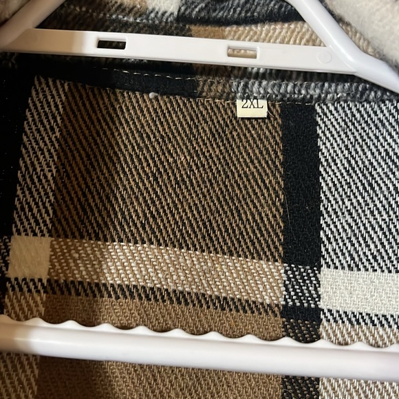 Long Plaid Shacket 2X - Picture 3 of 3
